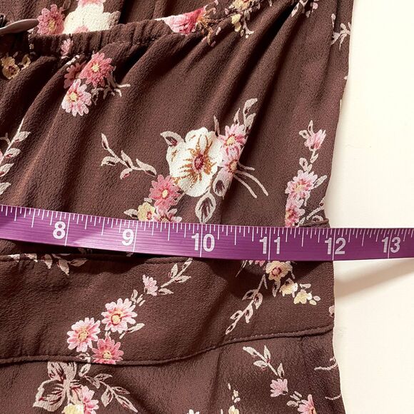 Flynn Skye Brown Floral Halter Jumpsuit Size S GUC - Picture 6 of 6